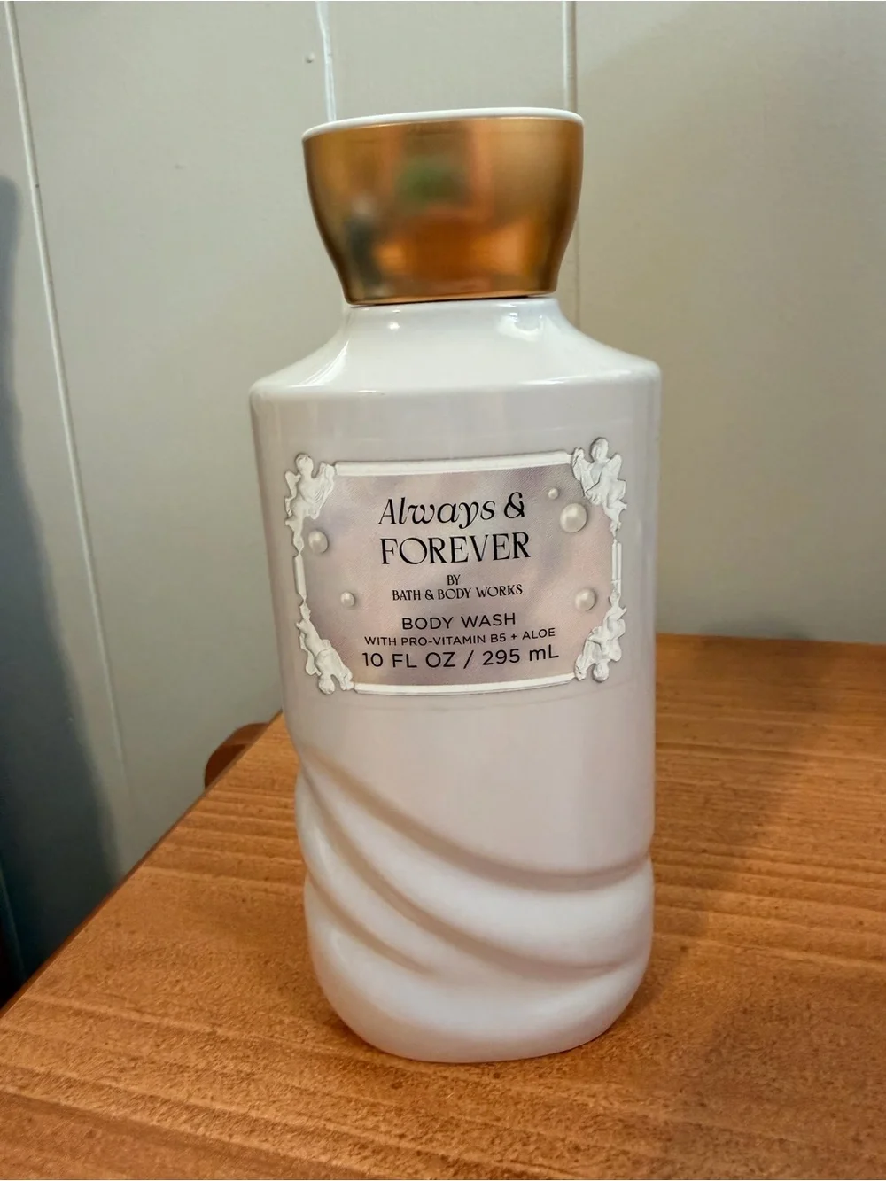 Bath and Body Works always and Forever White Lotion Bottle with Gold Cap